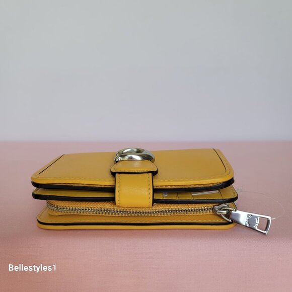 COACH Tabby Smooth Leather Medium Bifold Wallet – Canary color - Picture 10 of 16